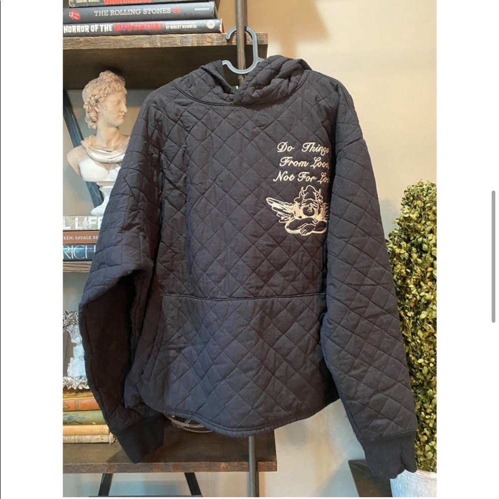 Boys Lie For Love Quilt Hoodie Black One Size Fits Most
